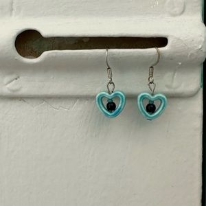 Turquoise heart earrings